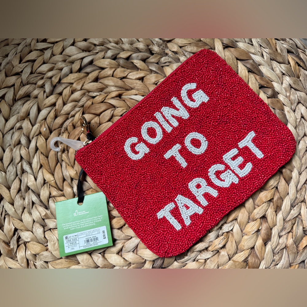 Red Beaded Pouch - Going to Target